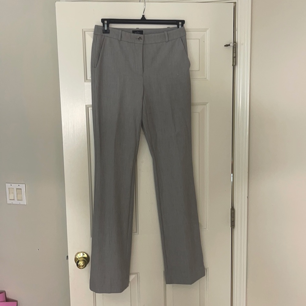 WHBM grey linen boot pants